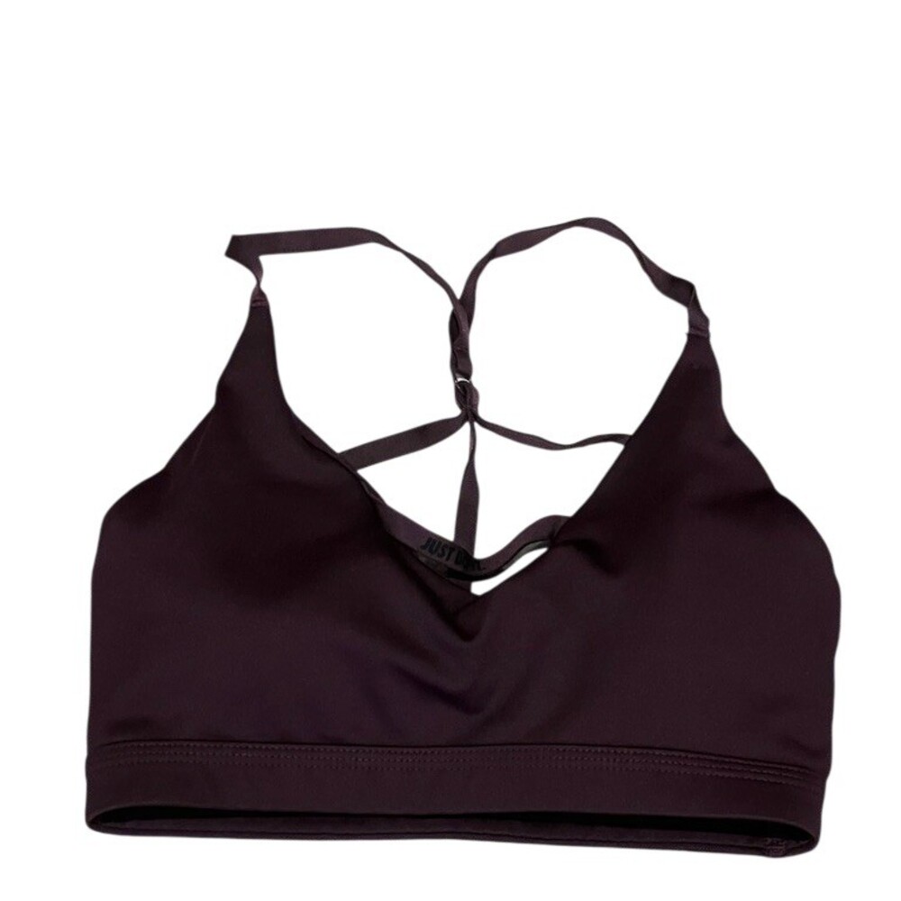 Nike Indy Dri-FIT Sports Bra Womens Petite Small Burgundy Strappy